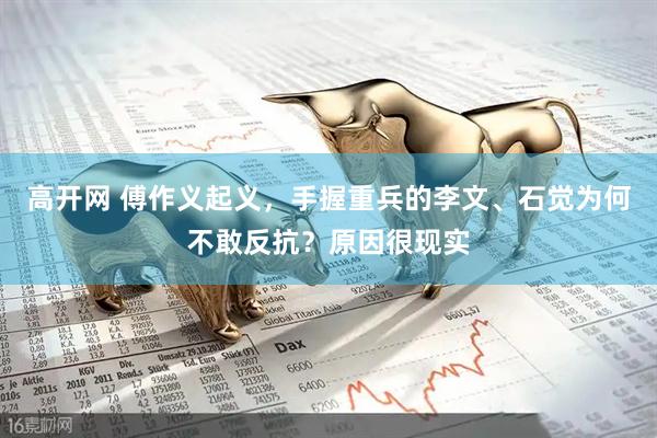 高开网 傅作义起义，手握重兵的李文、石觉为何不敢反抗？原因很现实